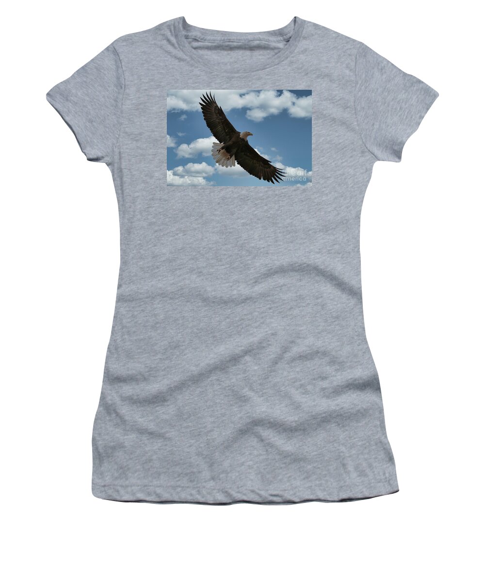 Eagle Women's T-Shirt featuring the photograph Flight by Veronica Batterson