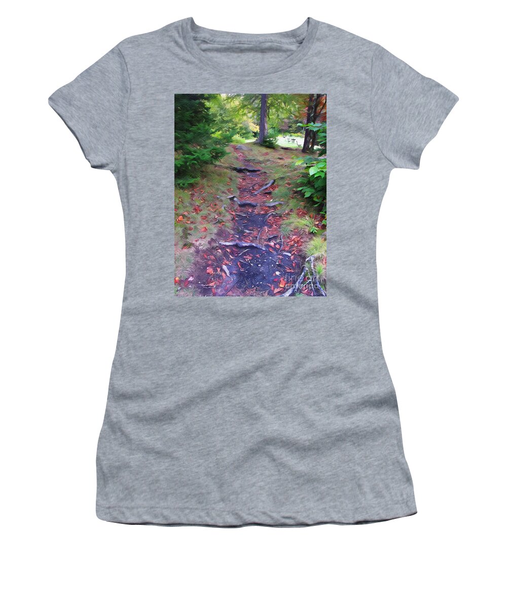 Trail Women's T-Shirt featuring the photograph Follow the Roots by Onedayoneimage Photography
