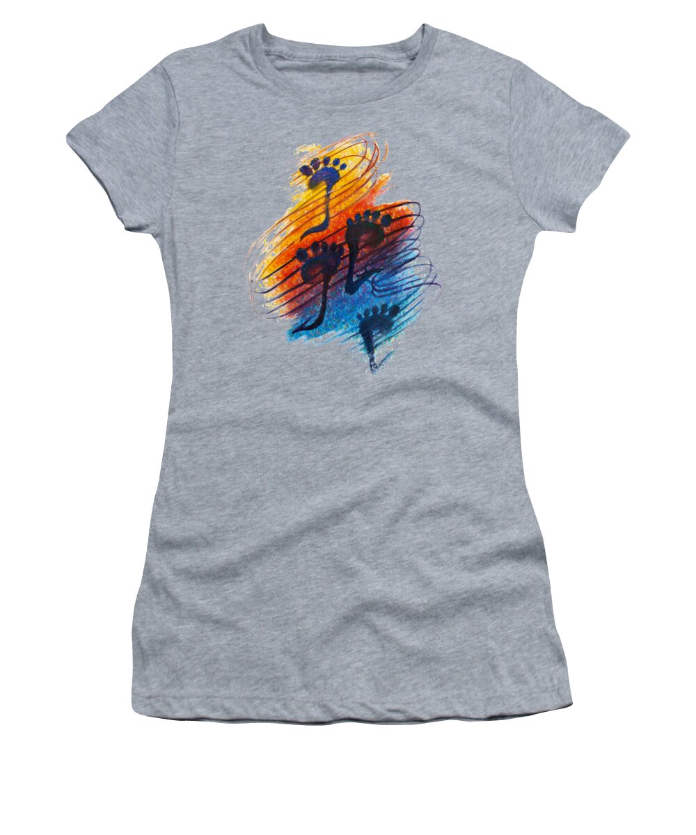 Music. Reading Women's T-Shirt featuring the painting Foot Notes by Robert Corsetti