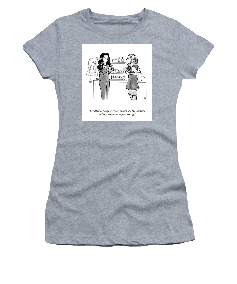 For Mother's Day Women's T-Shirt featuring the drawing For Mother's Day by Ali Solomon