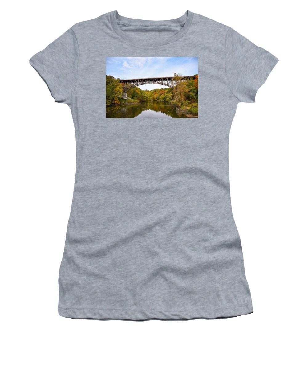  Women's T-Shirt featuring the photograph Fort Montgomery Bridge by Natalia Baquero