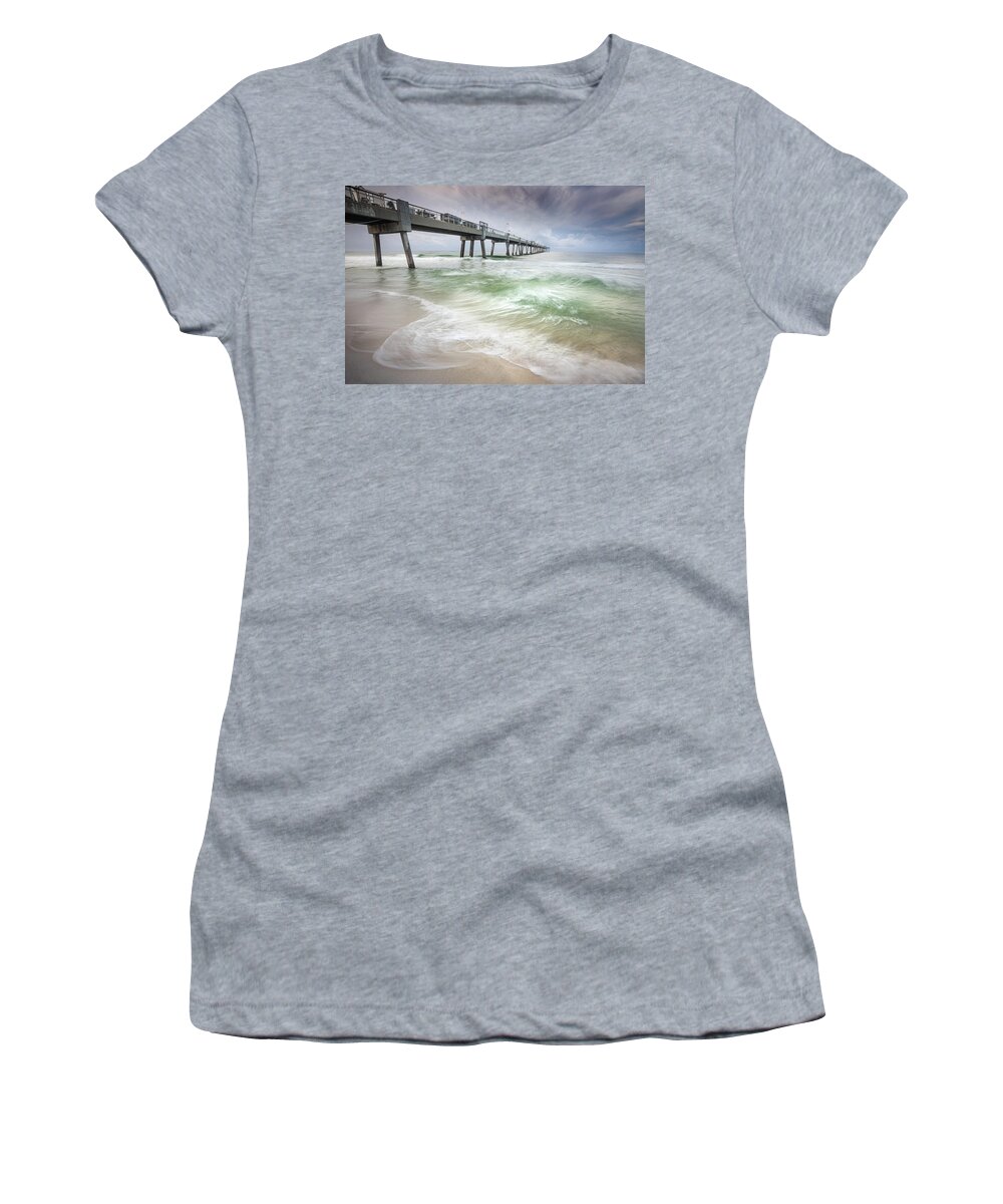 Pier Women's T-Shirt featuring the photograph Fort Walton Beach Pier by Jordan Hill