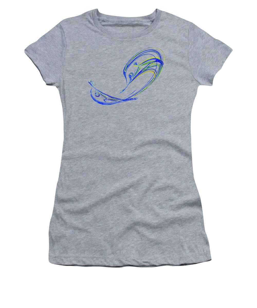 Fractal Women's T-Shirt featuring the photograph Fractal - Dolphin by Susan Savad