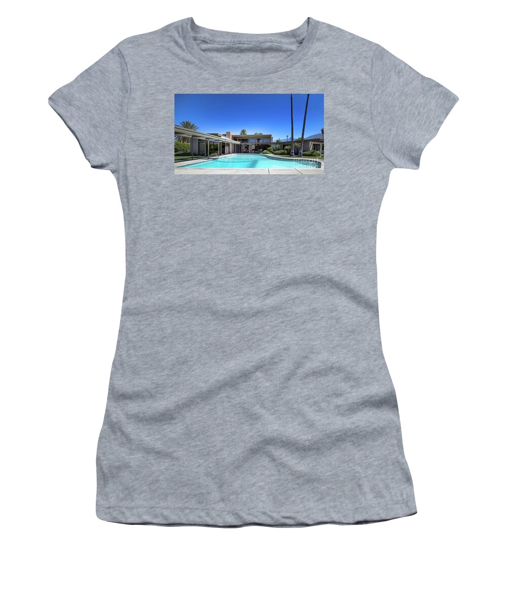 Frank Sinatra Women's T-Shirt featuring the photograph Frank Sinatra's Twin Palms Home by Doc Braham