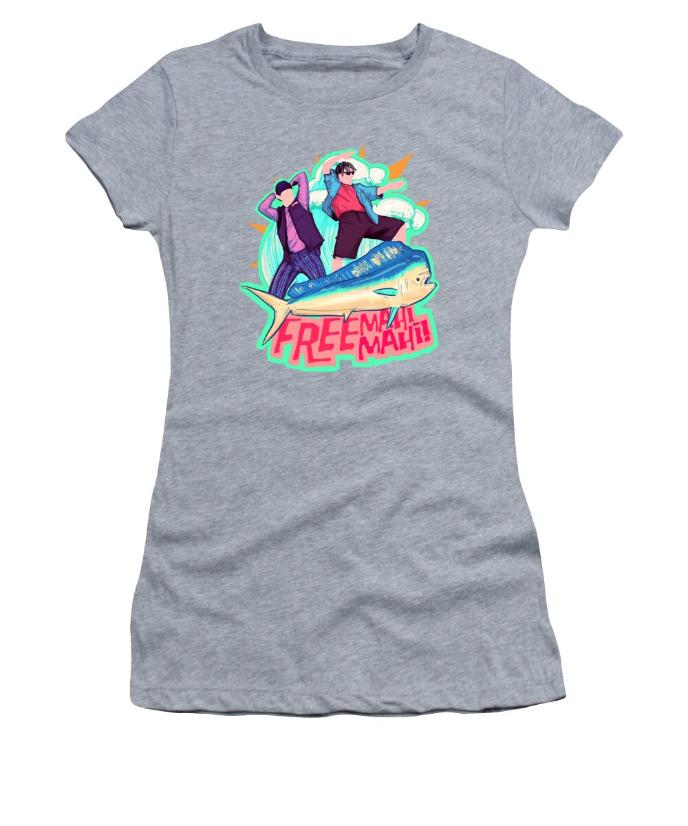 Free Mahi Mahi Women's T-Shirt by Ludwig Van Bacon - Fine Art America