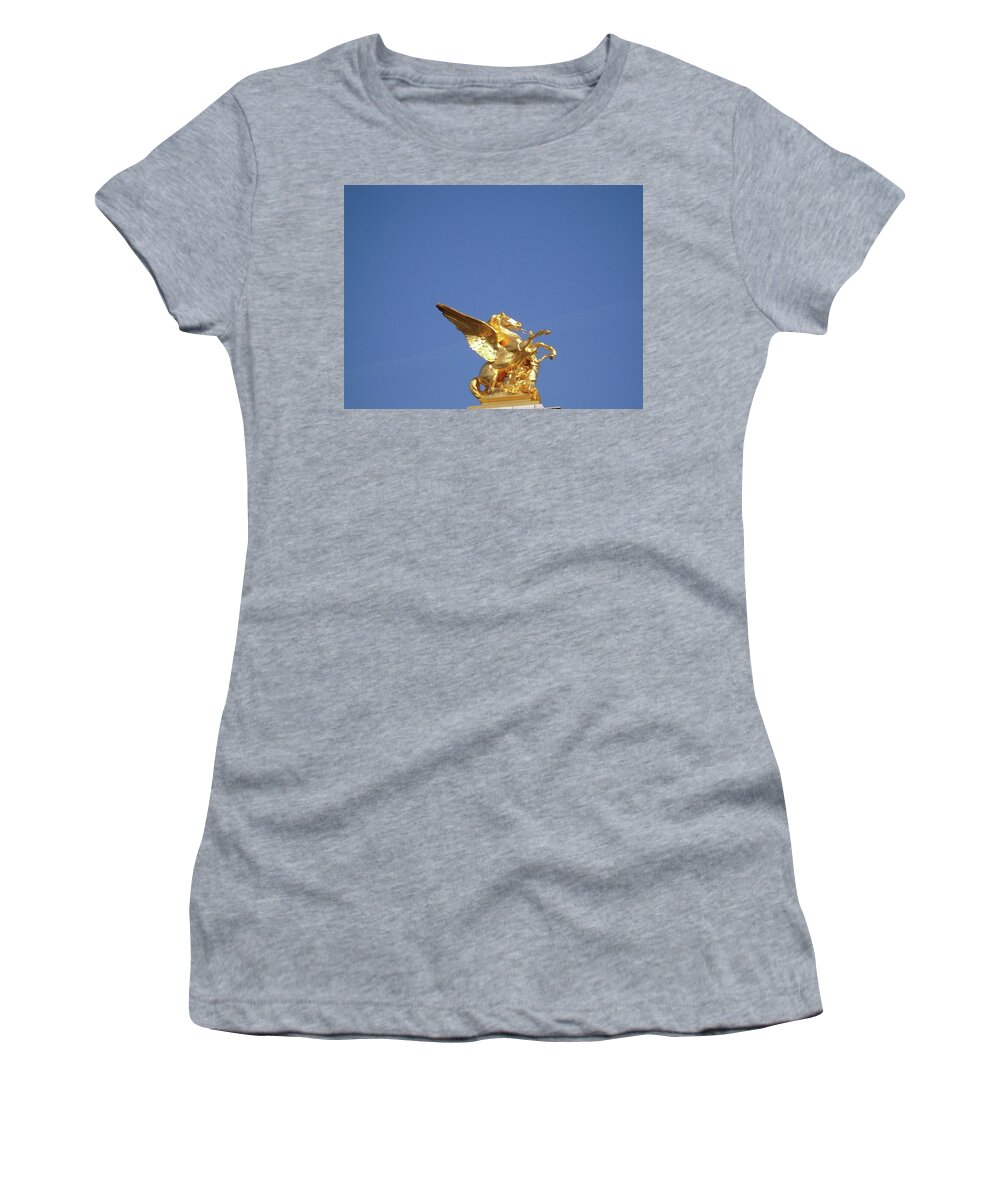 Gold Women's T-Shirt featuring the photograph Freedom by Leslie Porter