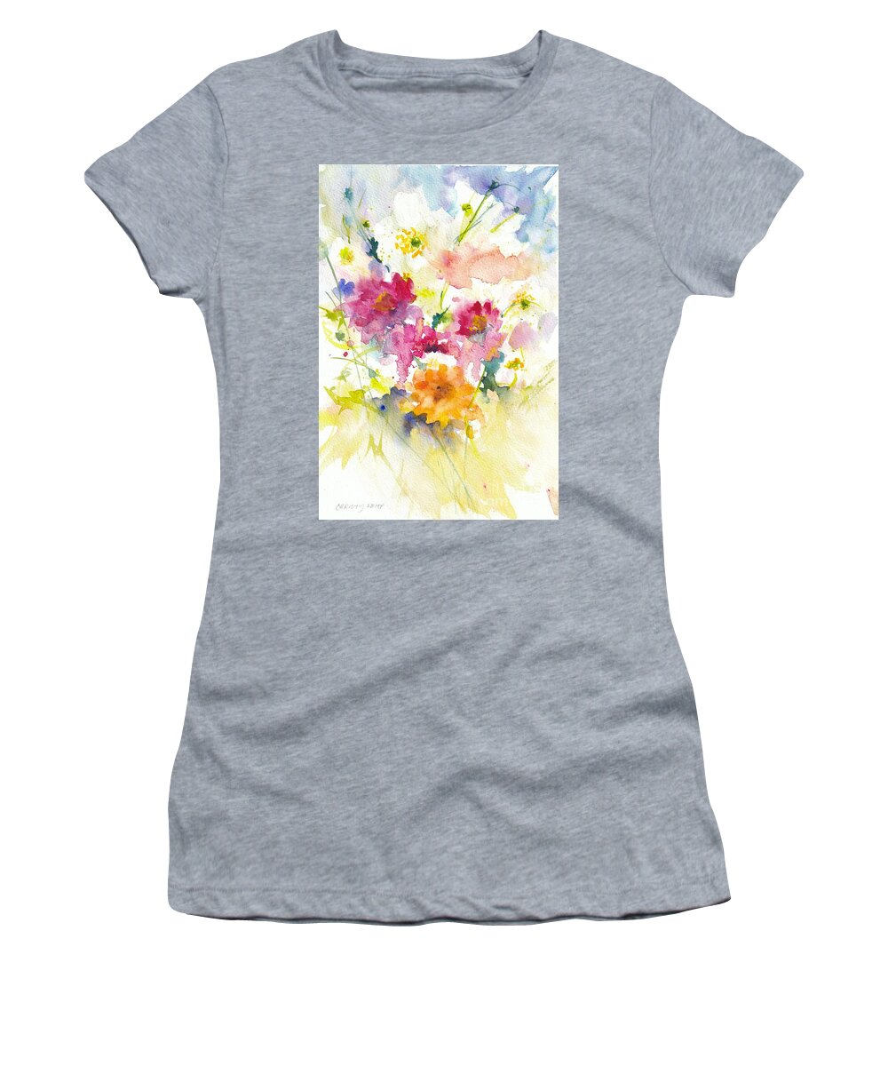 Floral Women's T-Shirt featuring the painting Freshly Picked by Christy Lemp