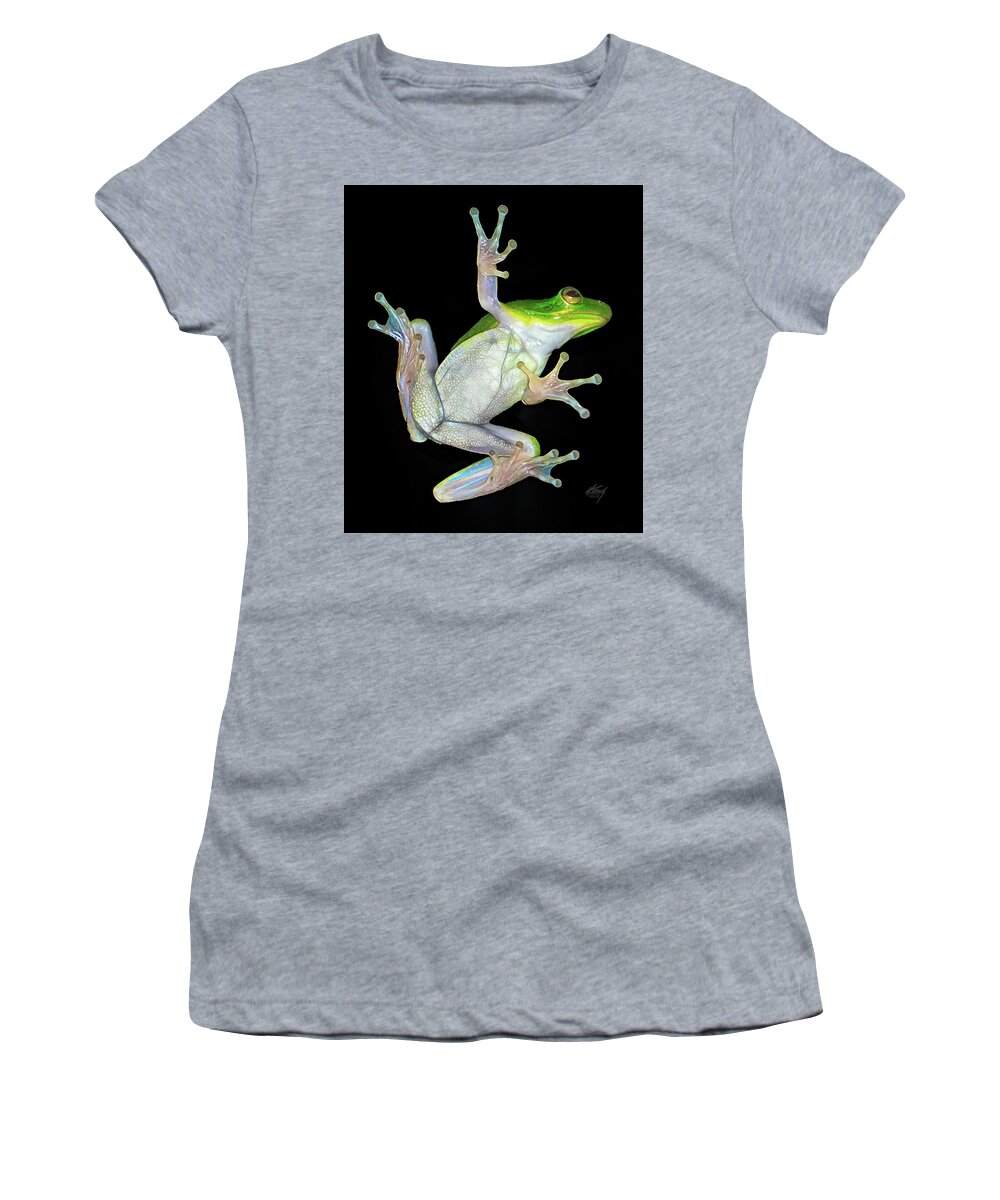 Frogs Women's T-Shirt featuring the photograph Froggy Went a' Cortin' by Michael Frank