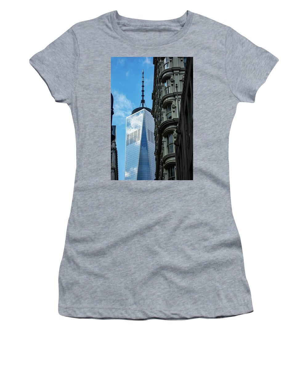Freedom Tower Women's T-Shirt featuring the photograph From Darkness to Light by James Canning