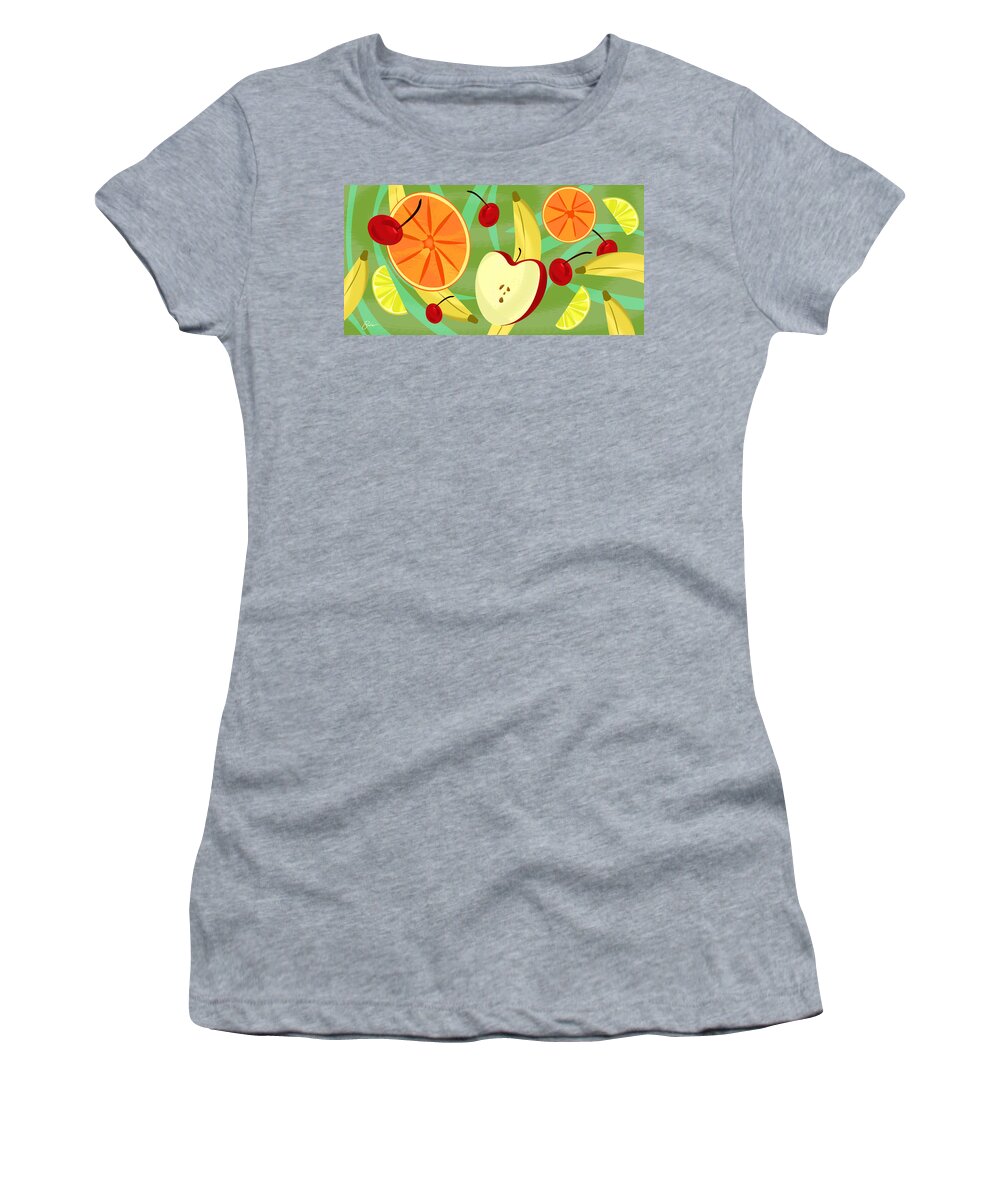Kitchen Women's T-Shirt featuring the digital art Fruit Salad by Alan Bodner