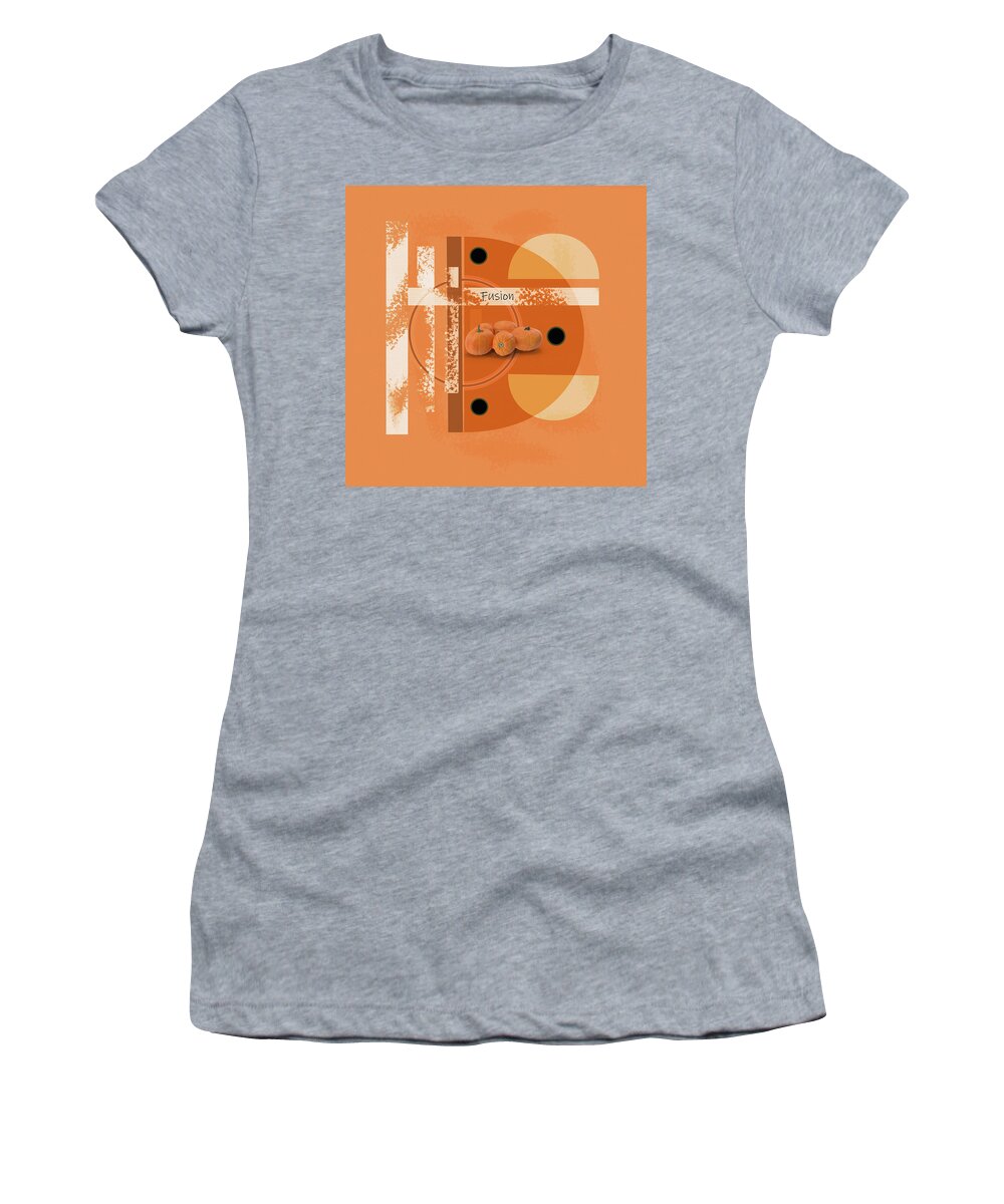 Orange Shades Women's T-Shirt featuring the digital art Fusion art. by Andrew Penman