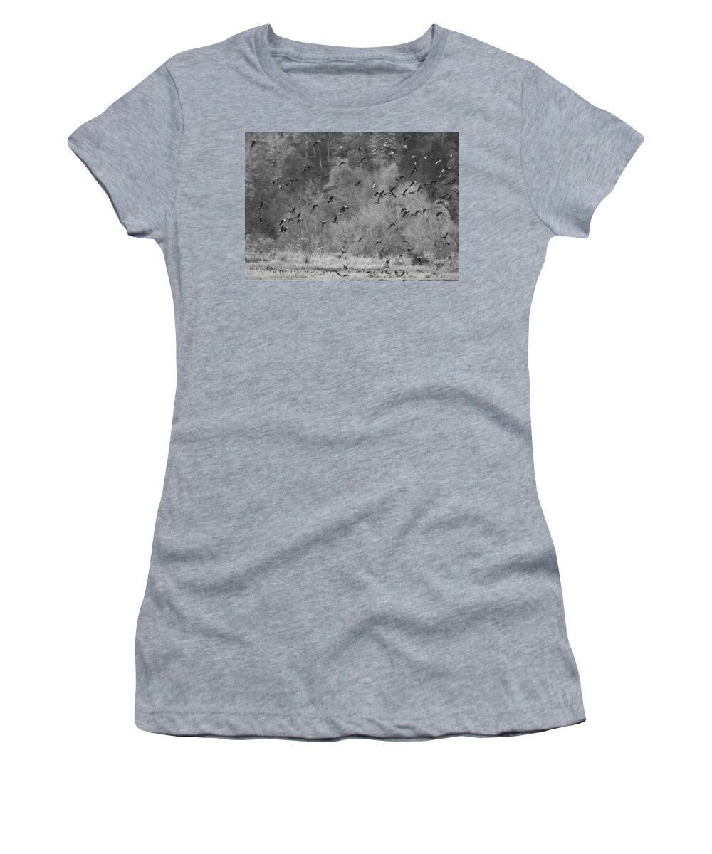 Bw Women's T-Shirt featuring the photograph Gaia Energy by I'ina Van Lawick