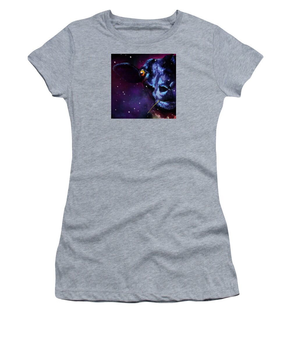 Sheep Women's T-Shirt featuring the painting Galaxy Hailey by DawgPainter