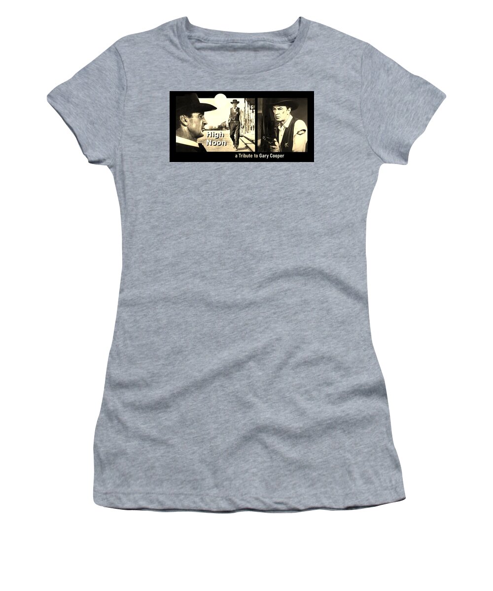 Gary Cooper Women's T-Shirt featuring the pyrography Gary Cooper by Hartmut Jager