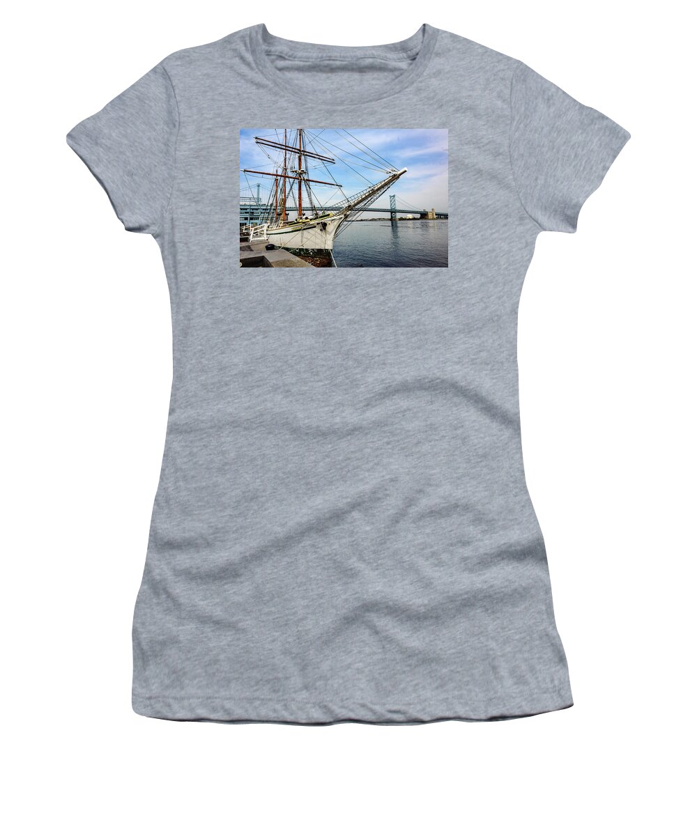 Pennsylvania Women's T-Shirt featuring the photograph Gazela - schooner boat by Louis Dallara