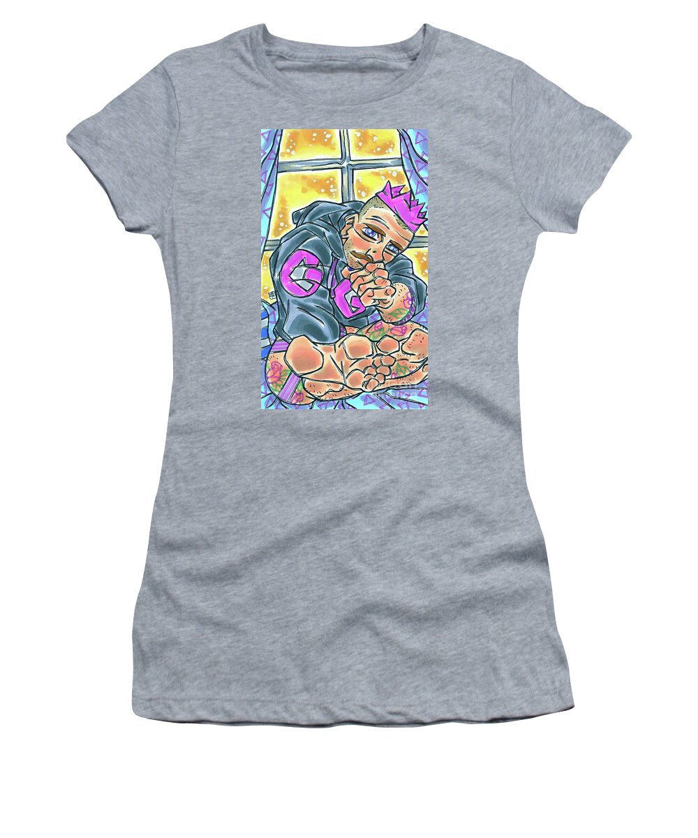 Shannon Hedges Women's T-Shirt featuring the drawing Gentle Giant by Shannon Hedges
