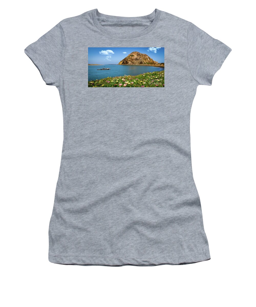 23 Million Years Old Women's T-Shirt featuring the photograph Gibraltar of the Pacific-- Morro Rock by David Levin