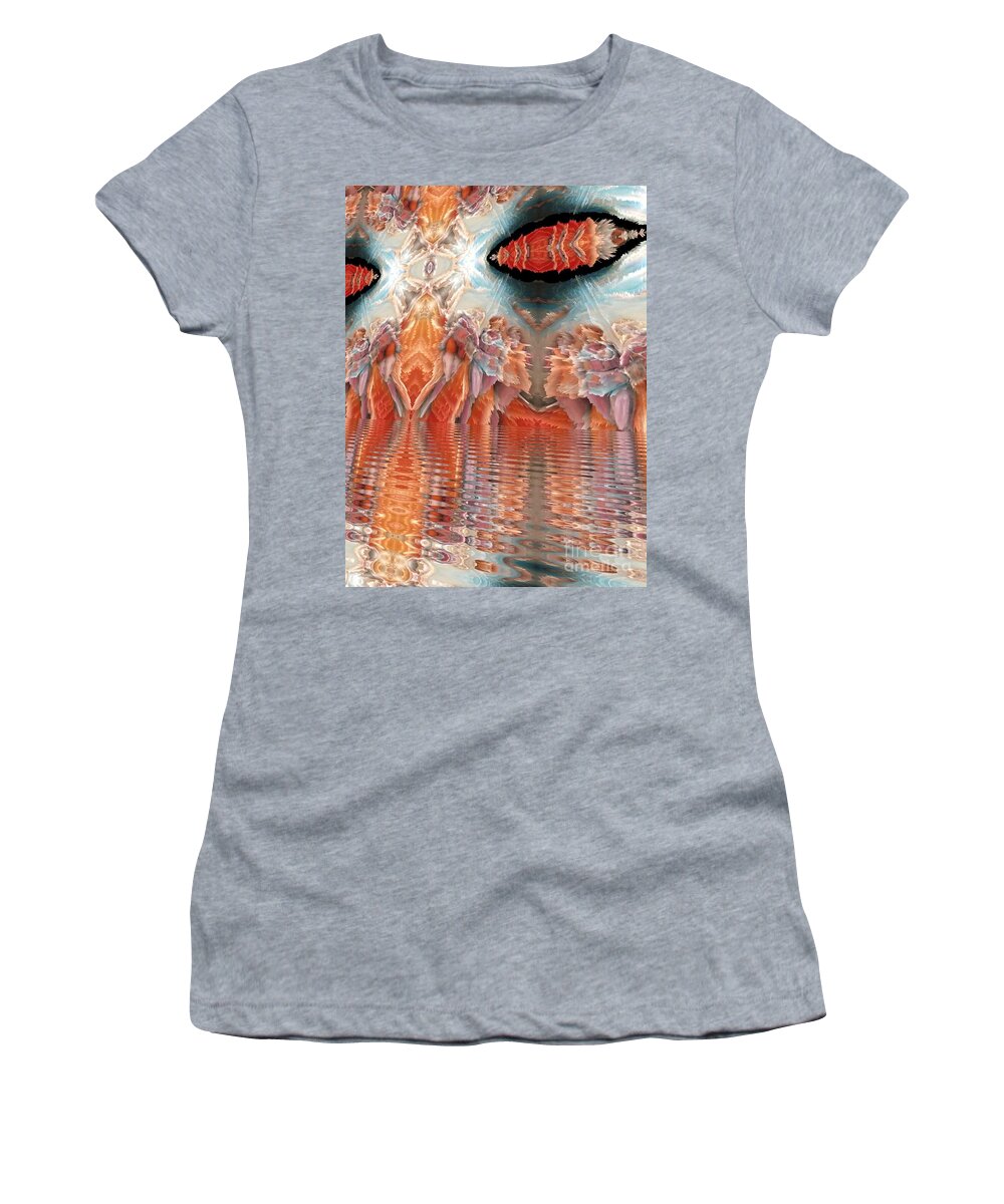 Painting Women's T-Shirt featuring the digital art Girls 2 by Alexandra Vusir