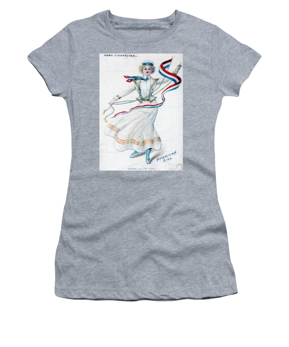 American Women's T-Shirt featuring the painting Glad to be an American Girl by Philip And Robbie Bracco
