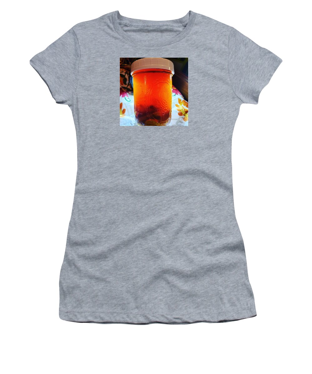 Garlic Women's T-Shirt featuring the photograph Glowing Goodness by Vicki Noble