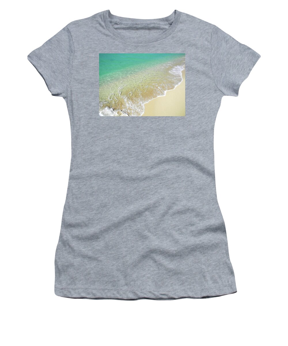 Jamaica Women's T-Shirt featuring the photograph Golden Sand Beach by Debbie Oppermann