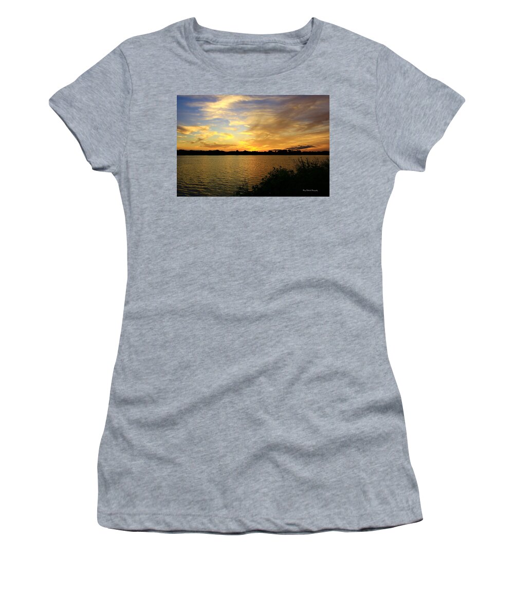 Sunset Women's T-Shirt featuring the photograph Golden Sunset by Mary Walchuck