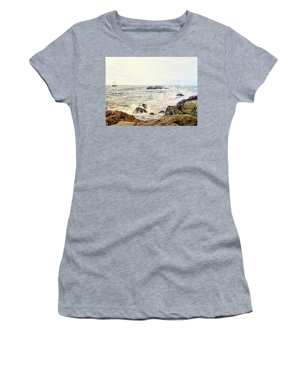 Gone From My Sight Women's T-Shirt featuring the painting Gone from my sight by Kellie Chasse