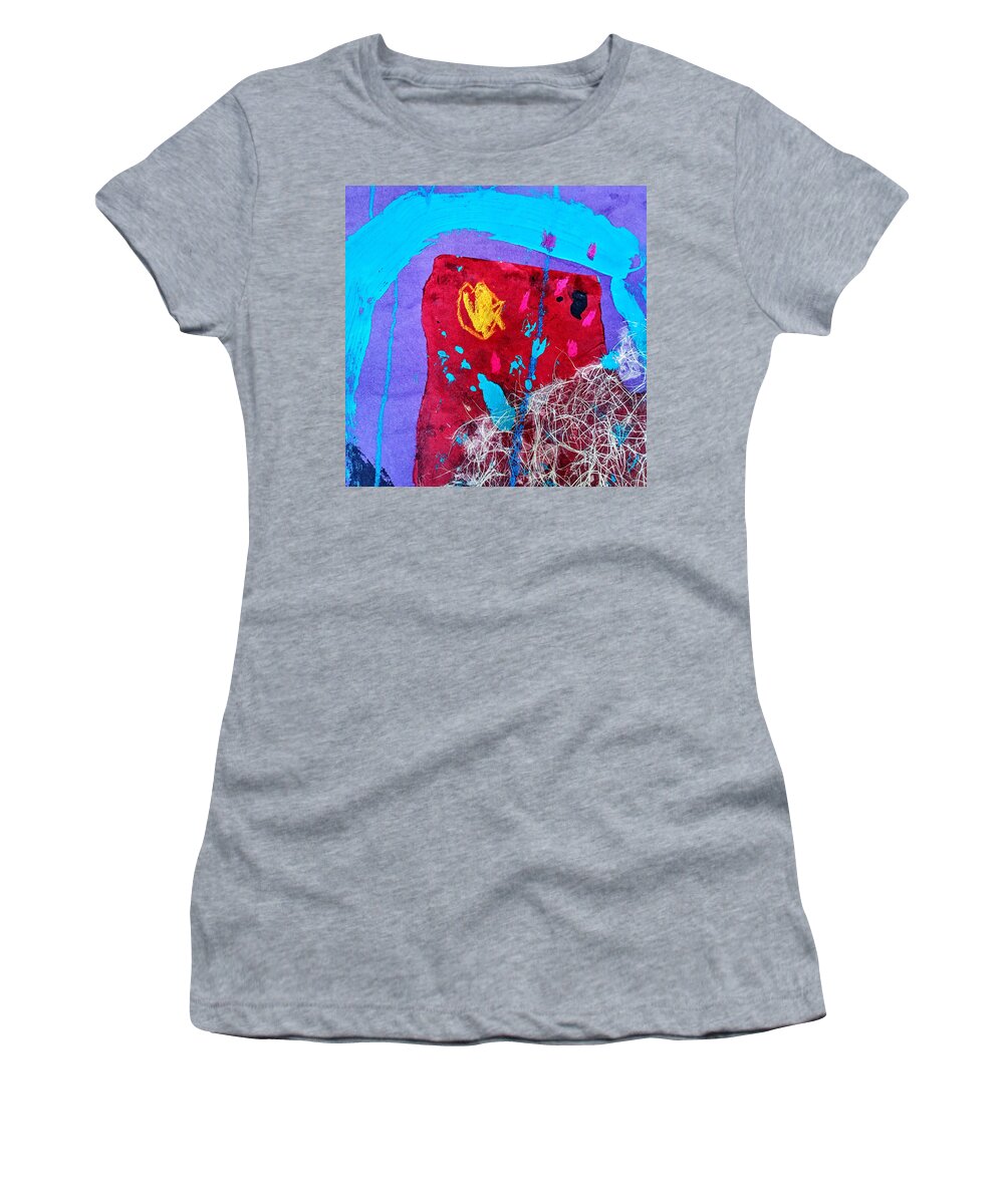 Collage Women's T-Shirt featuring the mixed media Good Day Sunshine by Janis Kirstein