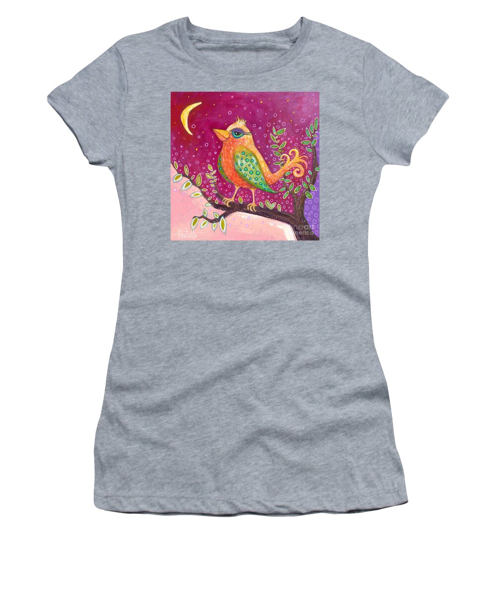 Bird Painting Women's T-Shirt featuring the painting Good Morning Sunshine by Tanielle Childers