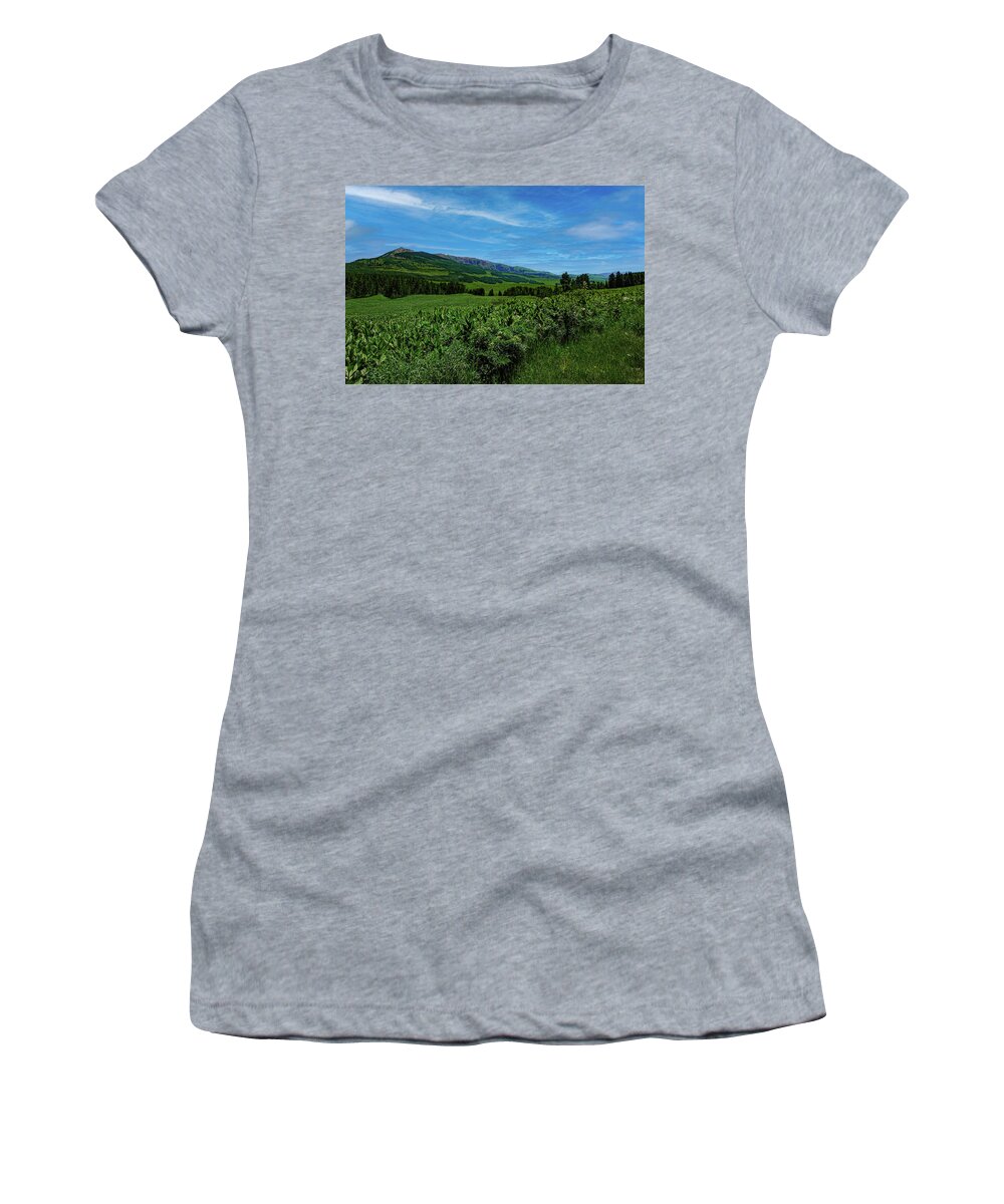 Cloud Women's T-Shirt featuring the photograph Crested Butte Colorado, Gothic Mountain by Tom Potter