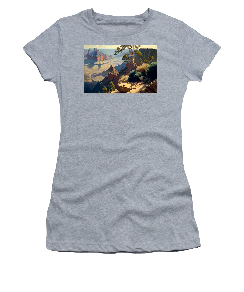 National Park Women's T-Shirt featuring the digital art Grand Canyon by Kai Saarto