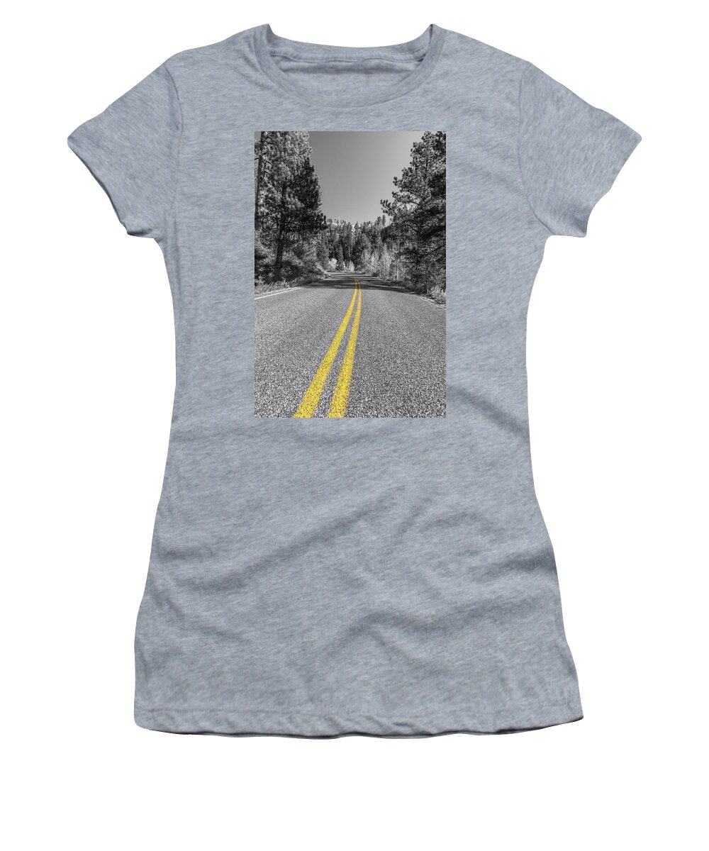 Alan Copson Women's T-Shirt featuring the photograph Grand Canyon North Rim Highway by Alan Copson