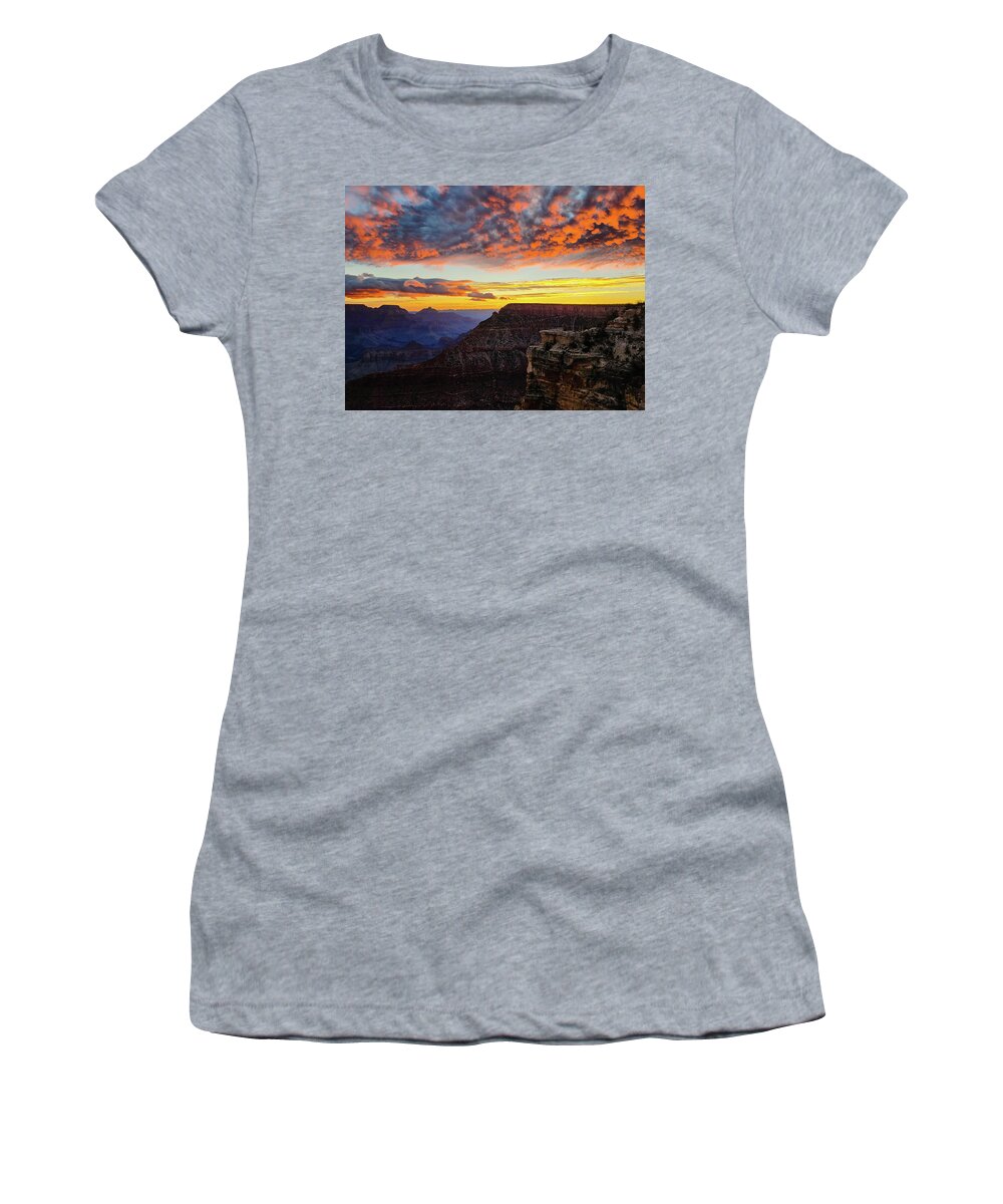 Grand Canyon Women's T-Shirt featuring the photograph Grand Canyon Sunrise by Susie Loechler