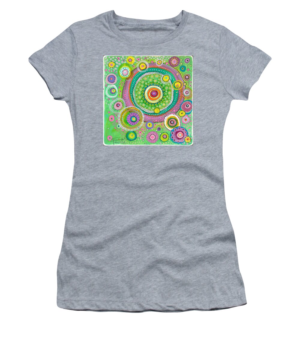 Circles Painting Women's T-Shirt featuring the painting Gratitude by Tanielle Childers