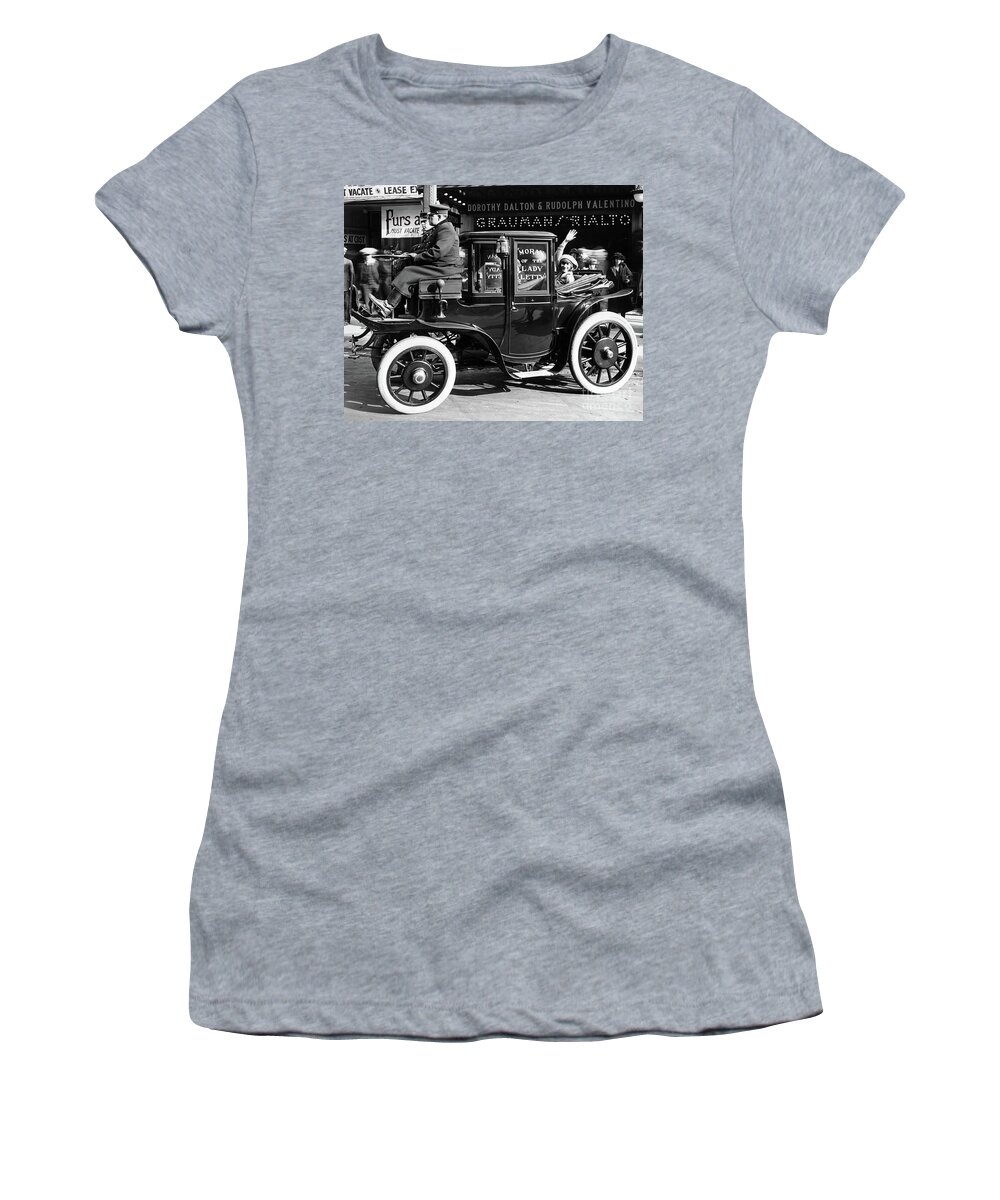 Dtla Women's T-Shirt featuring the photograph Graumans Rialto Theatre 1922 by Sad Hill - Bizarre Los Angeles Archive