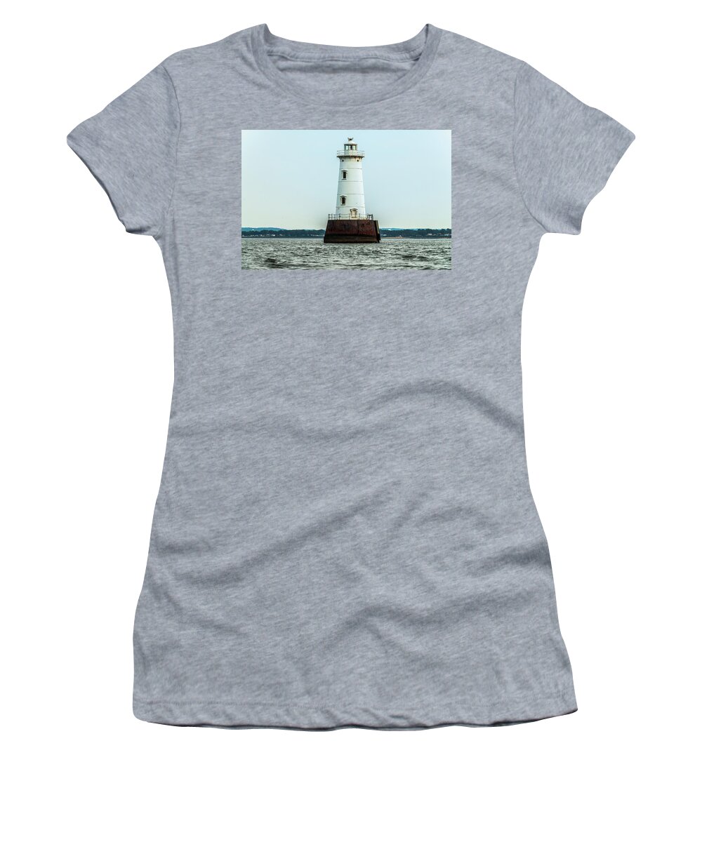 New Jersey Women's T-Shirt featuring the photograph Great Beds Lighthouse, New Jersey by Louis Dallara