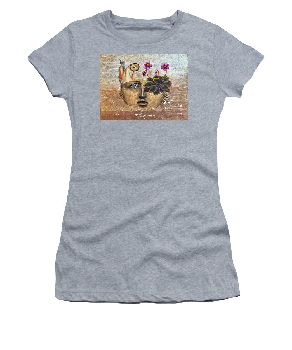 Cut And Paste Women's T-Shirt featuring the mixed media Grief and Joy by Lorena Cassady