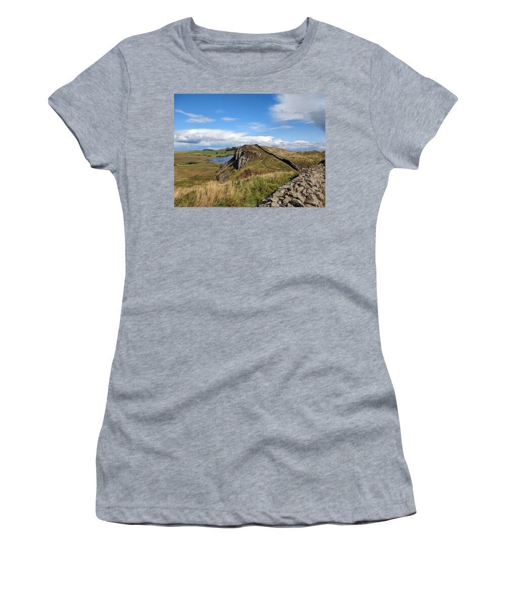 Landscape Women's T-Shirt featuring the photograph Hadrianswall by Pop