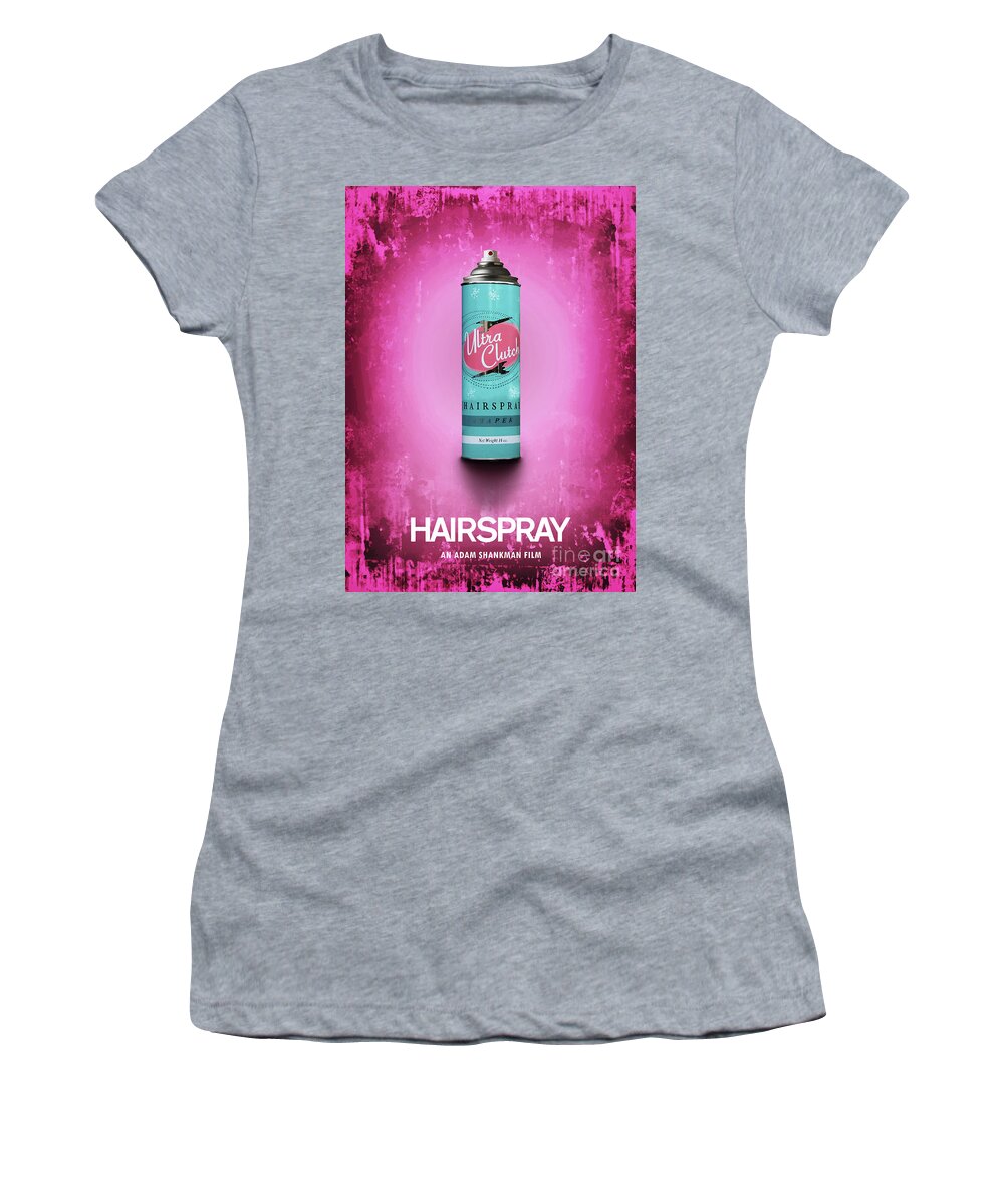 Movie Poster Women's T-Shirt featuring the digital art Hairspray by Bo Kev