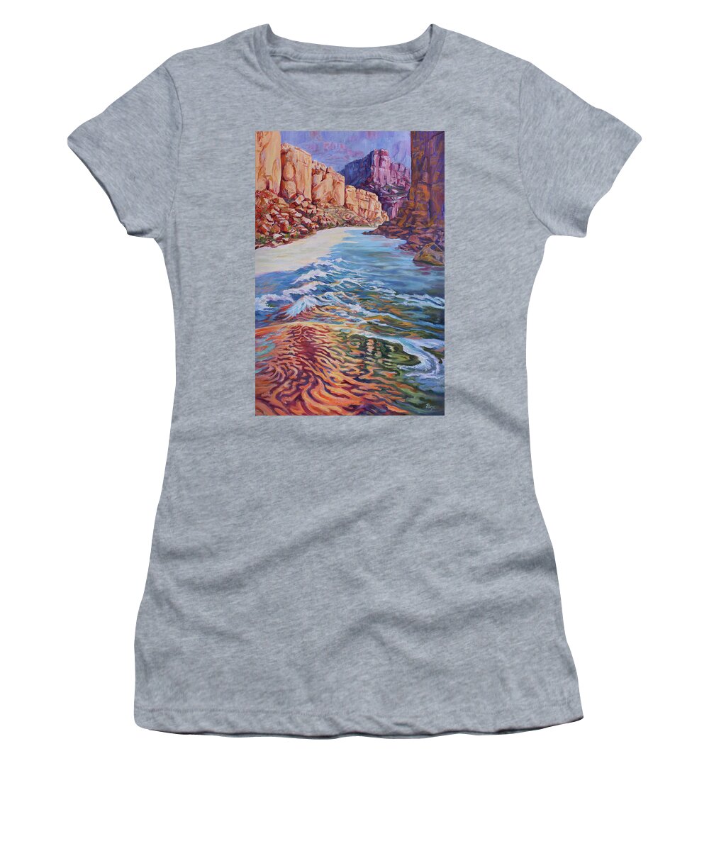 Landscape Women's T-Shirt featuring the painting Hallways of Always by Page Holland