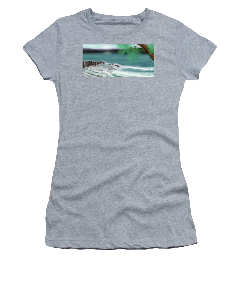 Water Women's T-Shirt featuring the digital art Happy Moment in time by Julie Grimshaw