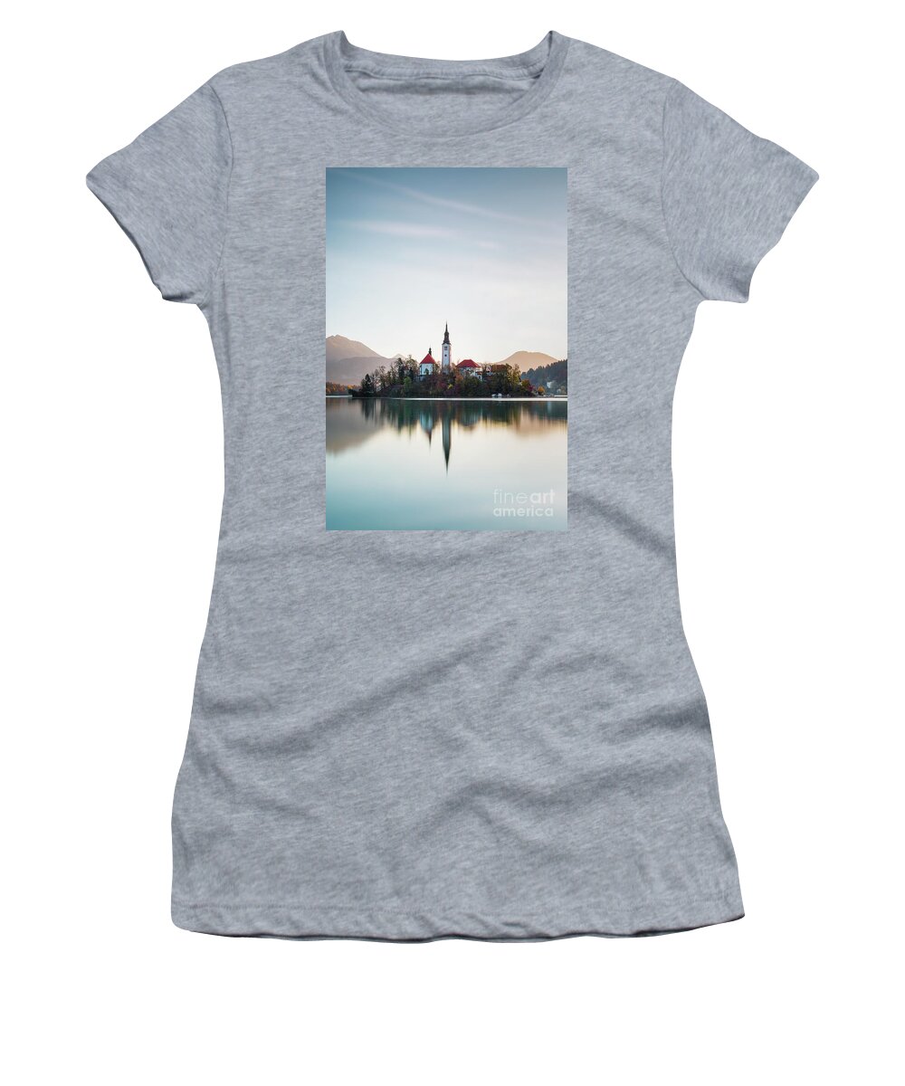 Kremsdorf Women's T-Shirt featuring the photograph Heart Of The Lake by Evelina Kremsdorf