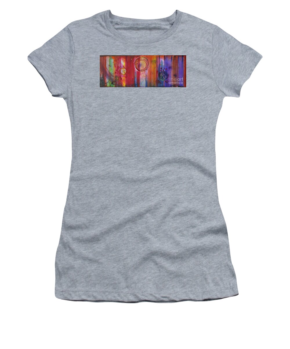 Heartbeats Women's T-Shirt featuring the painting Heartbeats by Cherie Salerno