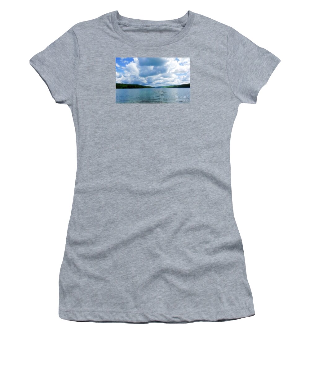 Hemlock Lake A Nys Finger Lake Women's T-Shirt featuring the photograph Hemlock Lake a NYS Finger Lake by Rose Santuci-Sofranko