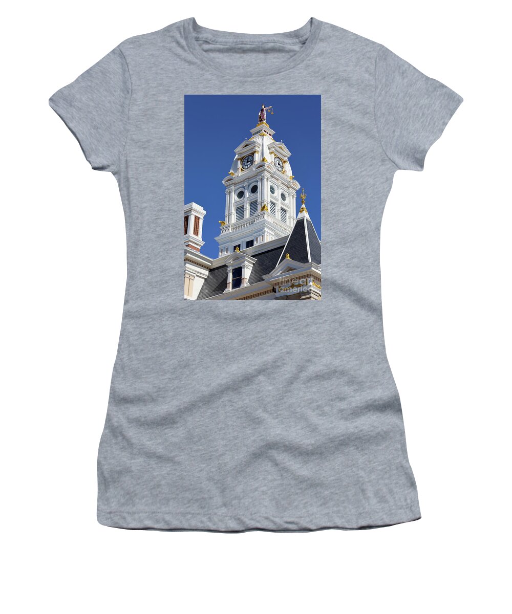 Henry County Courthouse Women's T-Shirt featuring the photograph Henry County Courthouse Napoleon Ohio 9935 by Jack Schultz