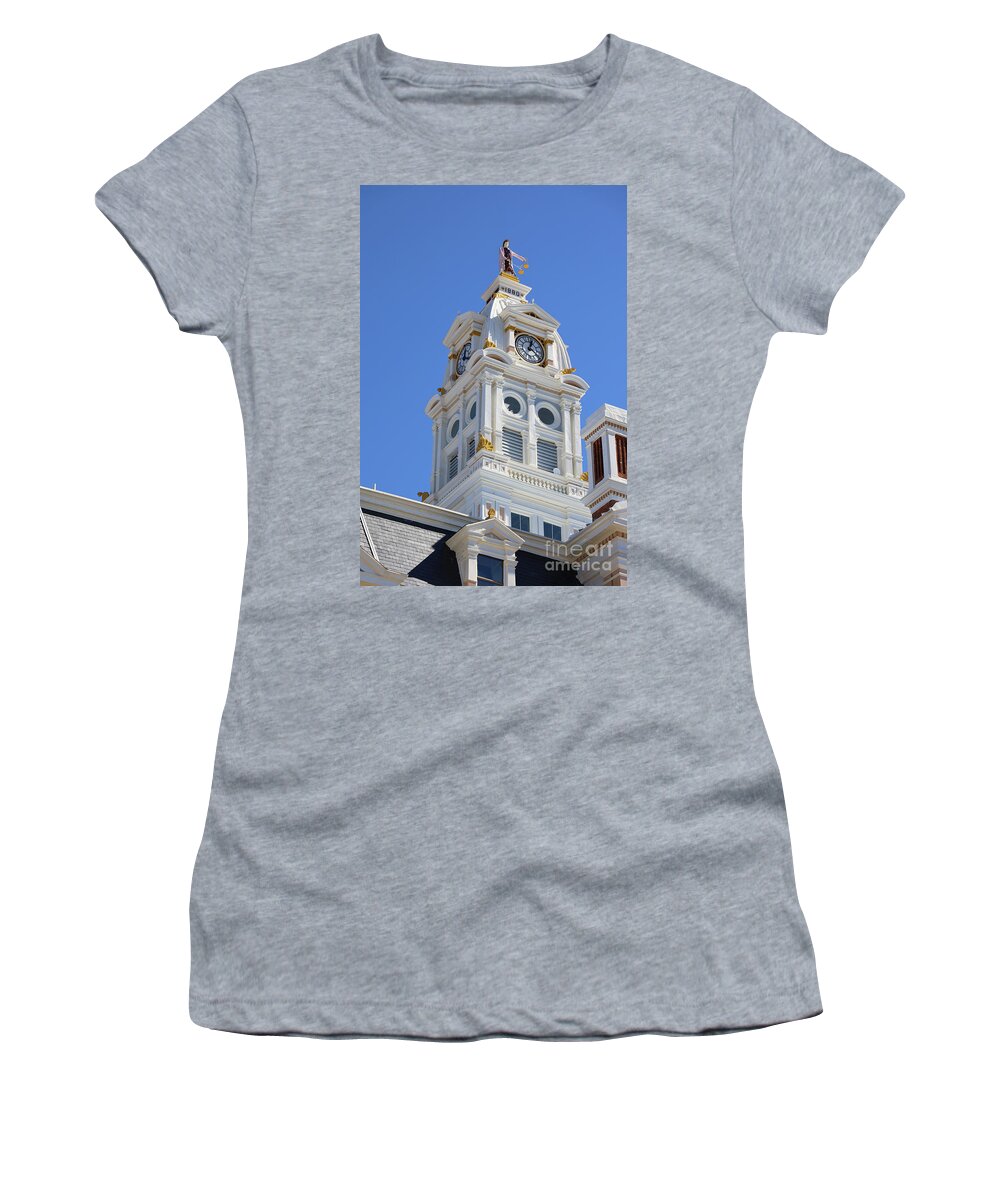 Henry County Courthouse Women's T-Shirt featuring the photograph Henry County Courthouse Napoleon Ohio 9943 by Jack Schultz