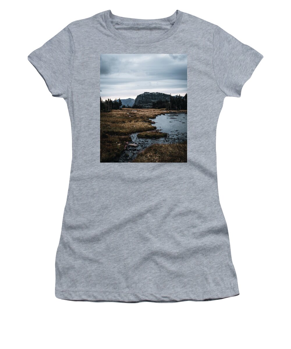  Women's T-Shirt featuring the photograph Hidden Puddle Overlook by William Boggs