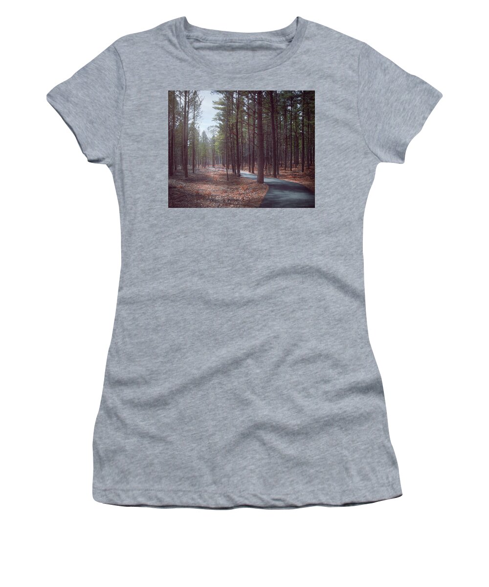 Pines Women's T-Shirt featuring the photograph Hike Through the Pines by Scott Norris
