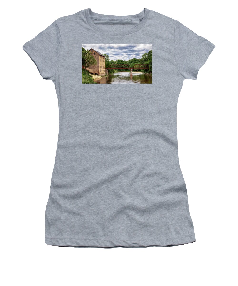 Iowa Women's T-Shirt featuring the photograph Historic Motor Mill - Iowa by Susan Rissi Tregoning