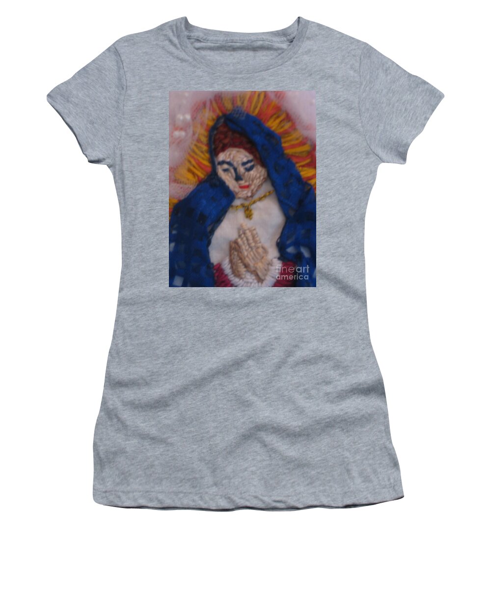 Mother Mary Women's T-Shirt featuring the painting Holy Mother Hear Our Prayers by Constance Gehring